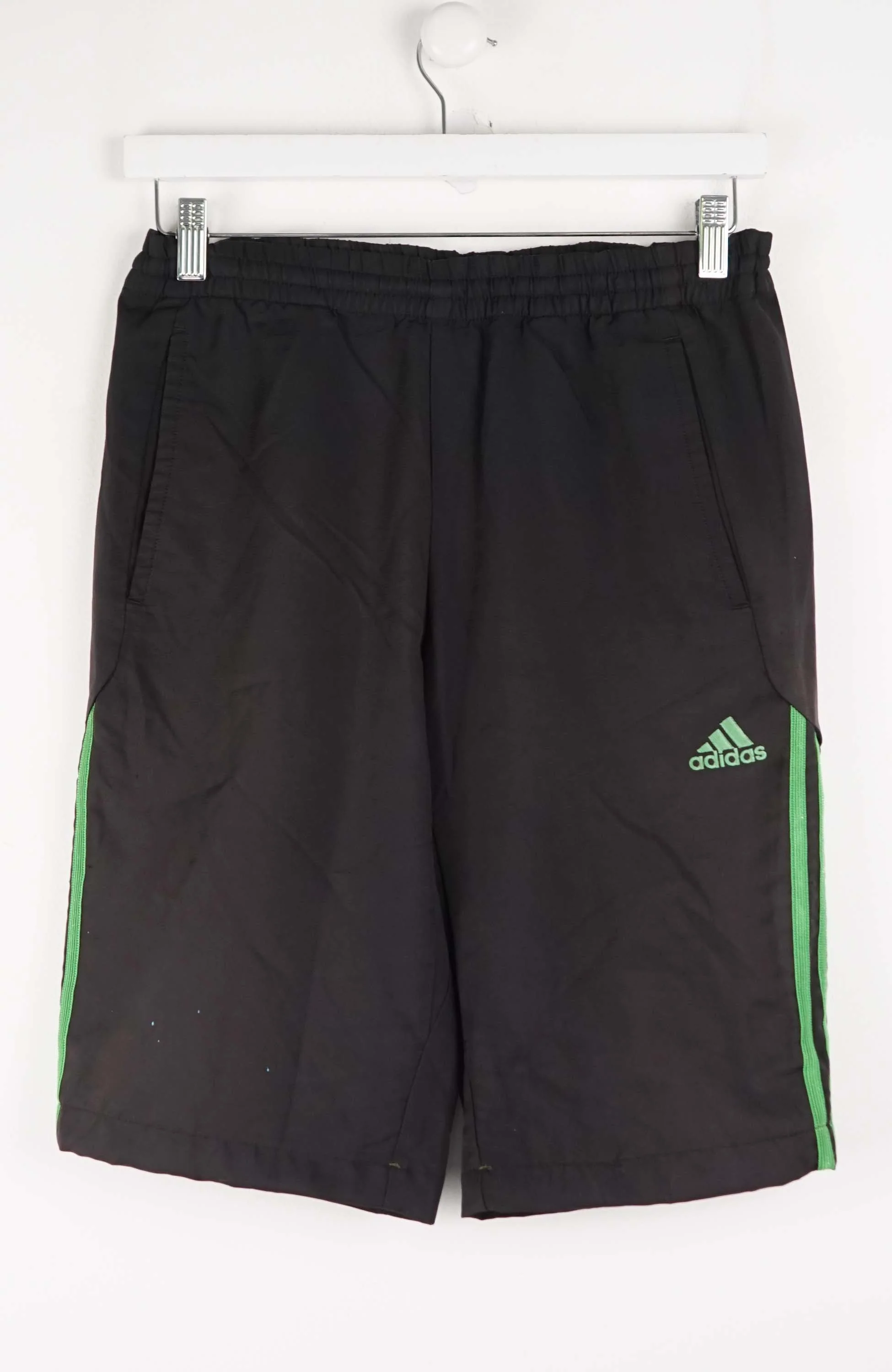 VINTAGE ADIDAS TRACK PANT SHORTS (S)