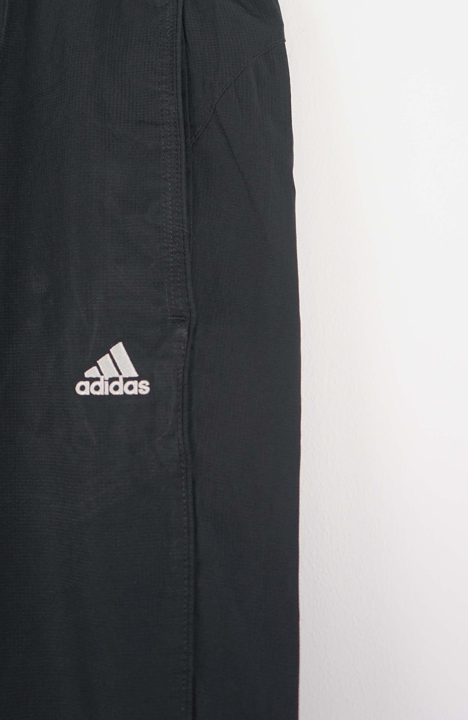 VINTAGE ADIDAS TRACK PANT SHORTS (XL) - Image 2
