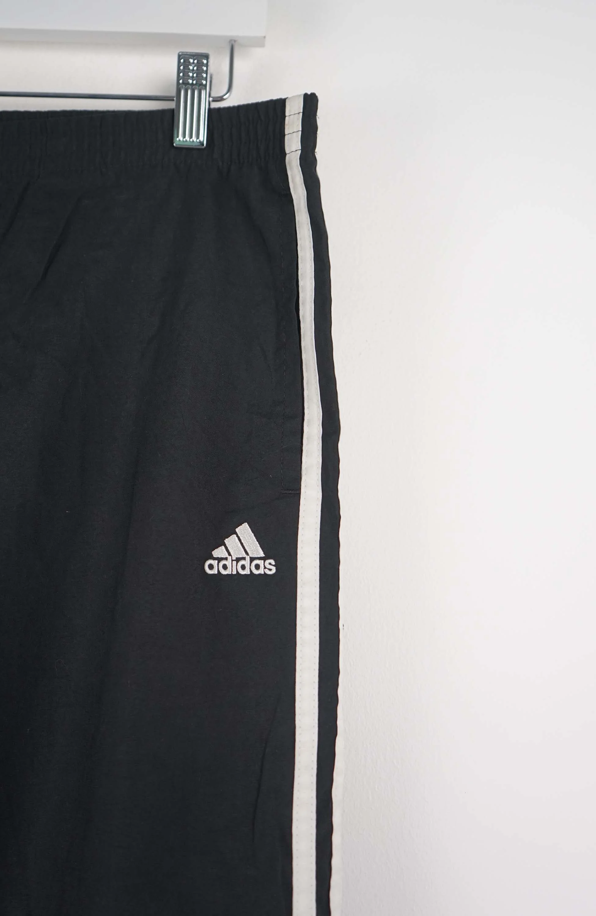 VINTAGE ADIDAS TRACK PANT SHORTS (XL) - Image 2