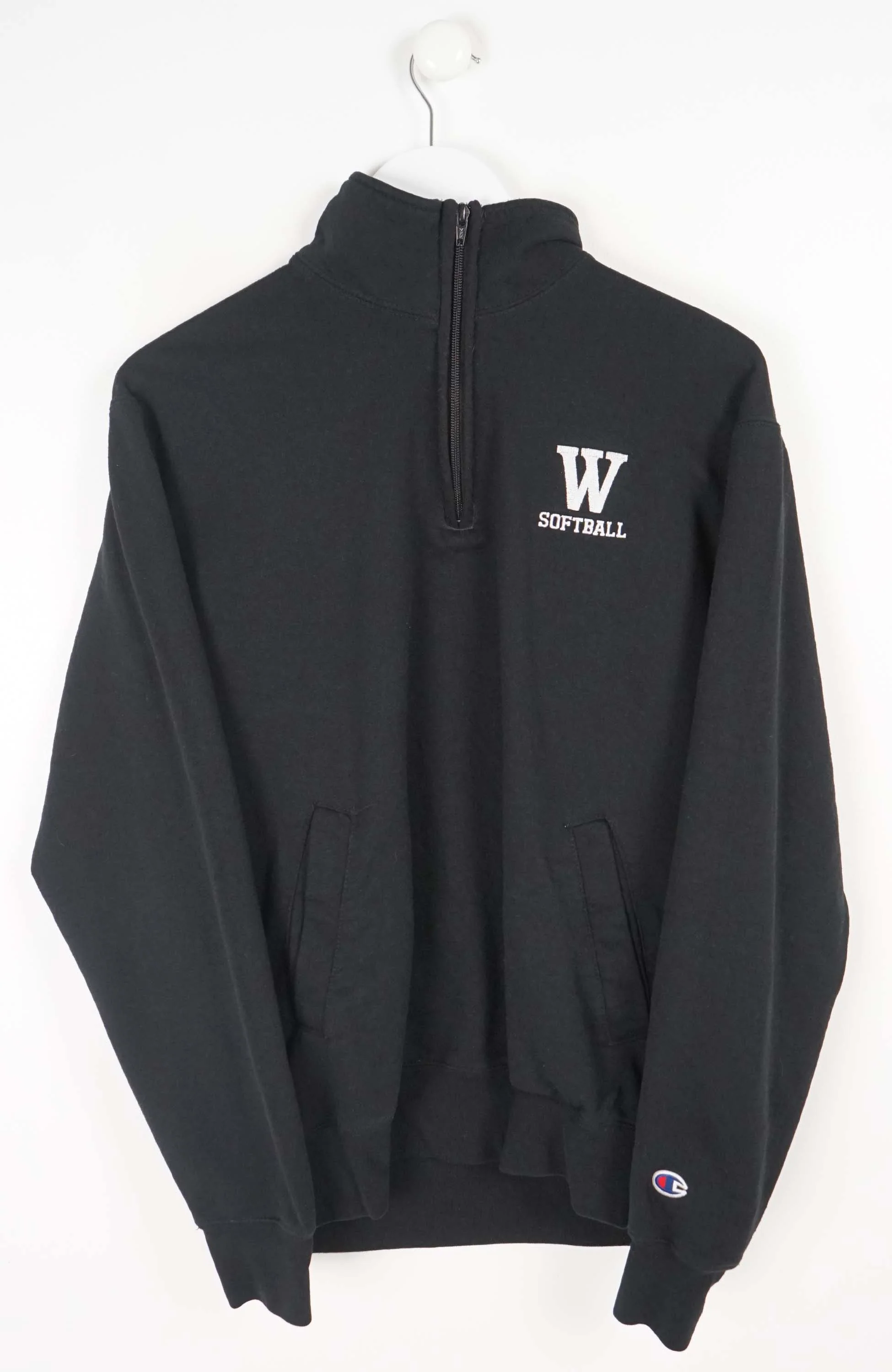 VINTAGE CHAMPION 1/4 ZIP SWEATER (M)