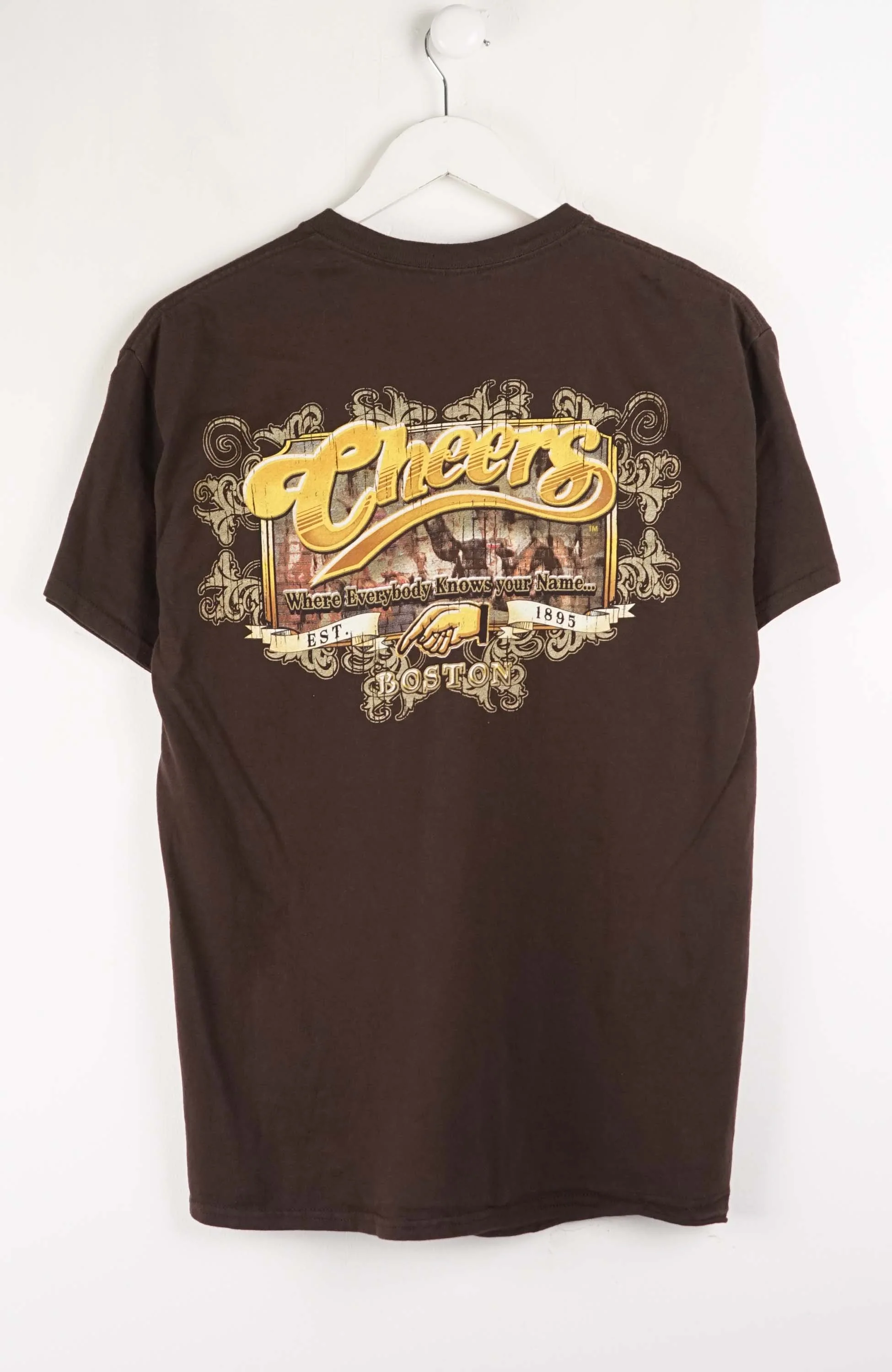 VINTAGE CHEERS BOSTON T-SHIRT (M) - Image 2