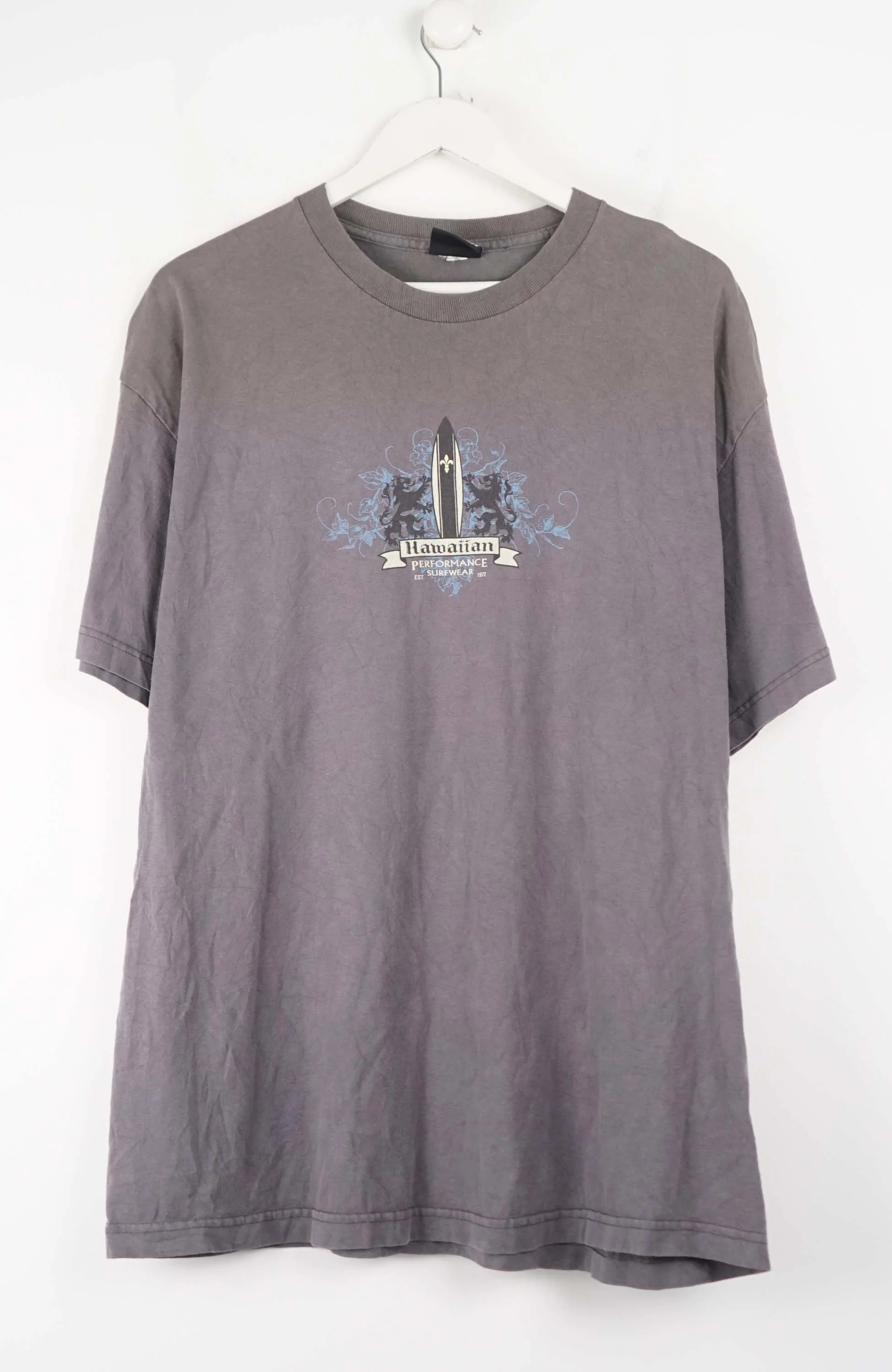 VINTAGE HAWAIIAN PERFORMANCE SURFWER EST 1972 T-SHIRT (XL)