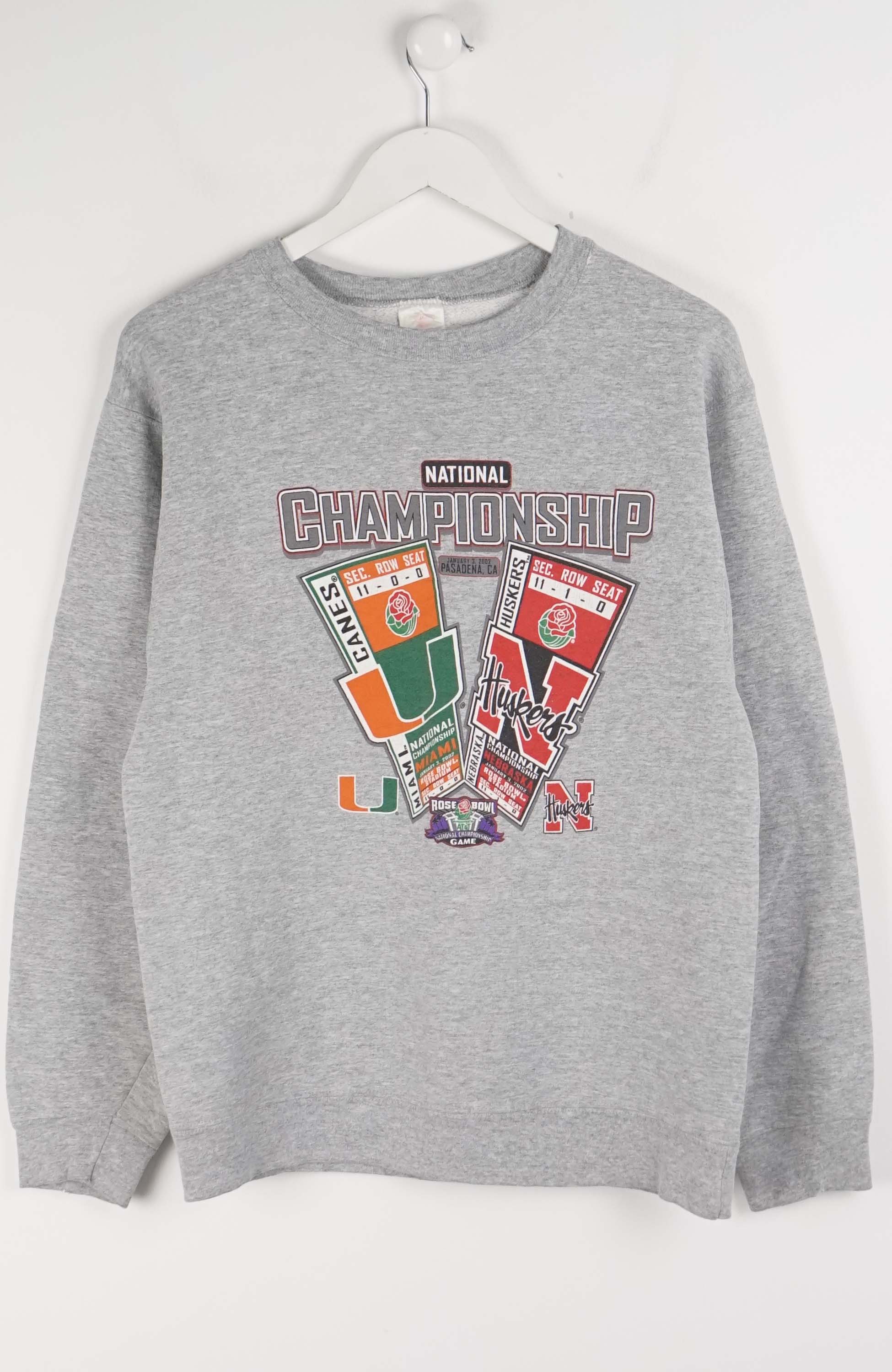 VINTAGE MIAMI VS HUSKERS SWEATER (M)