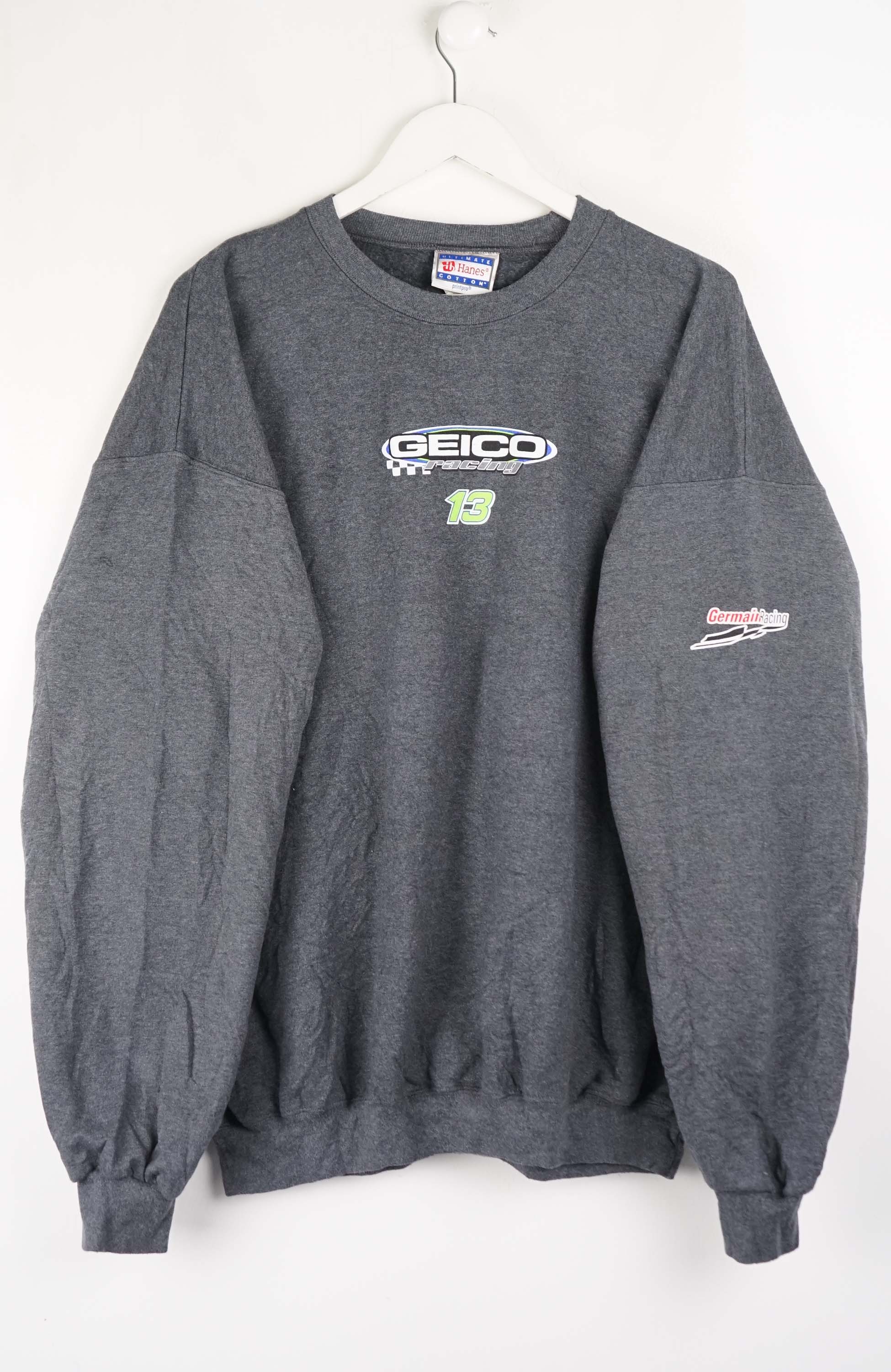 VINTAGE NASCAR GEICO RACING 13 SWEATER (L)