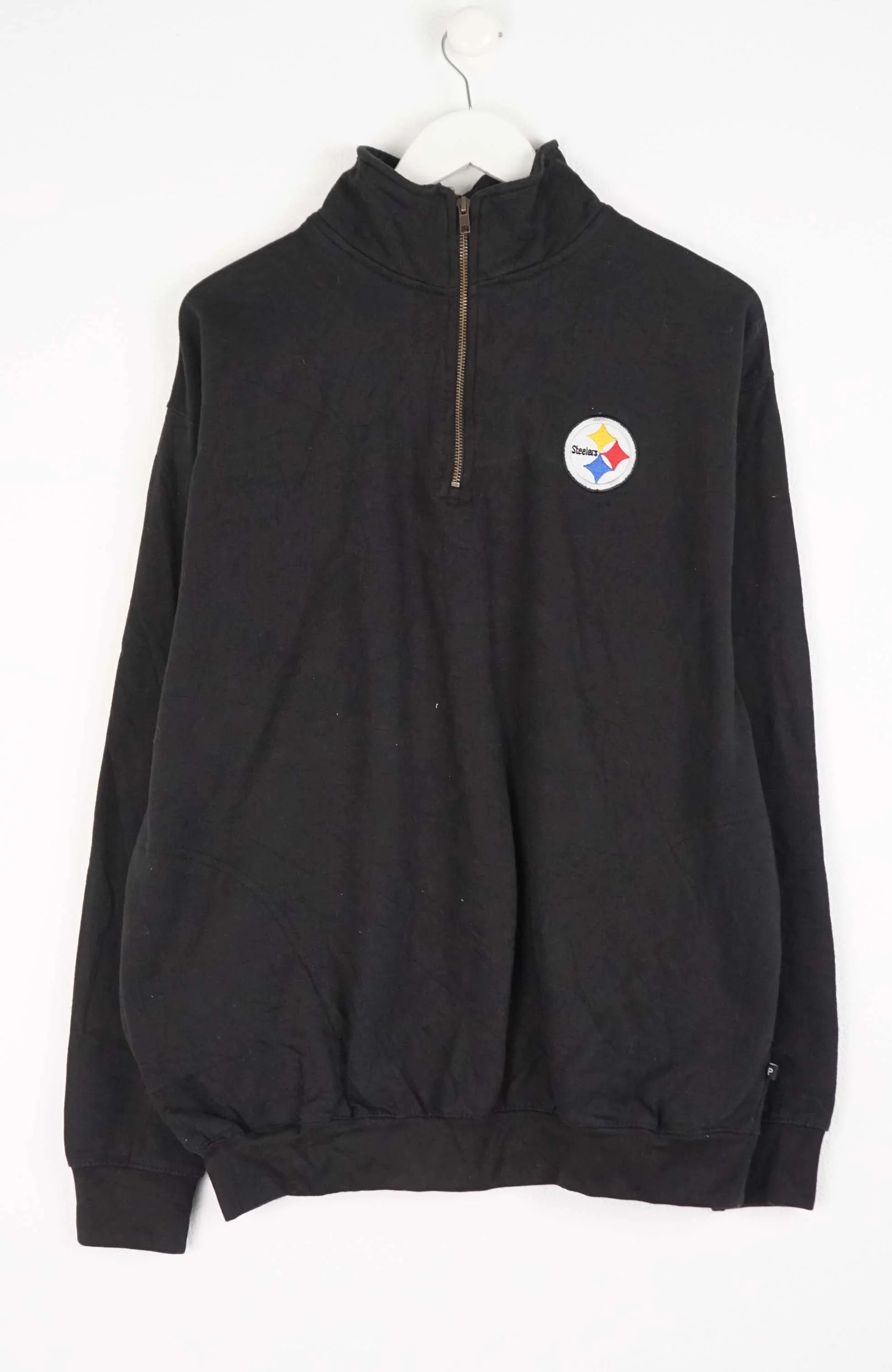VINTAGE NFL STEELERS 1/4 ZIP SWEATER (L)
