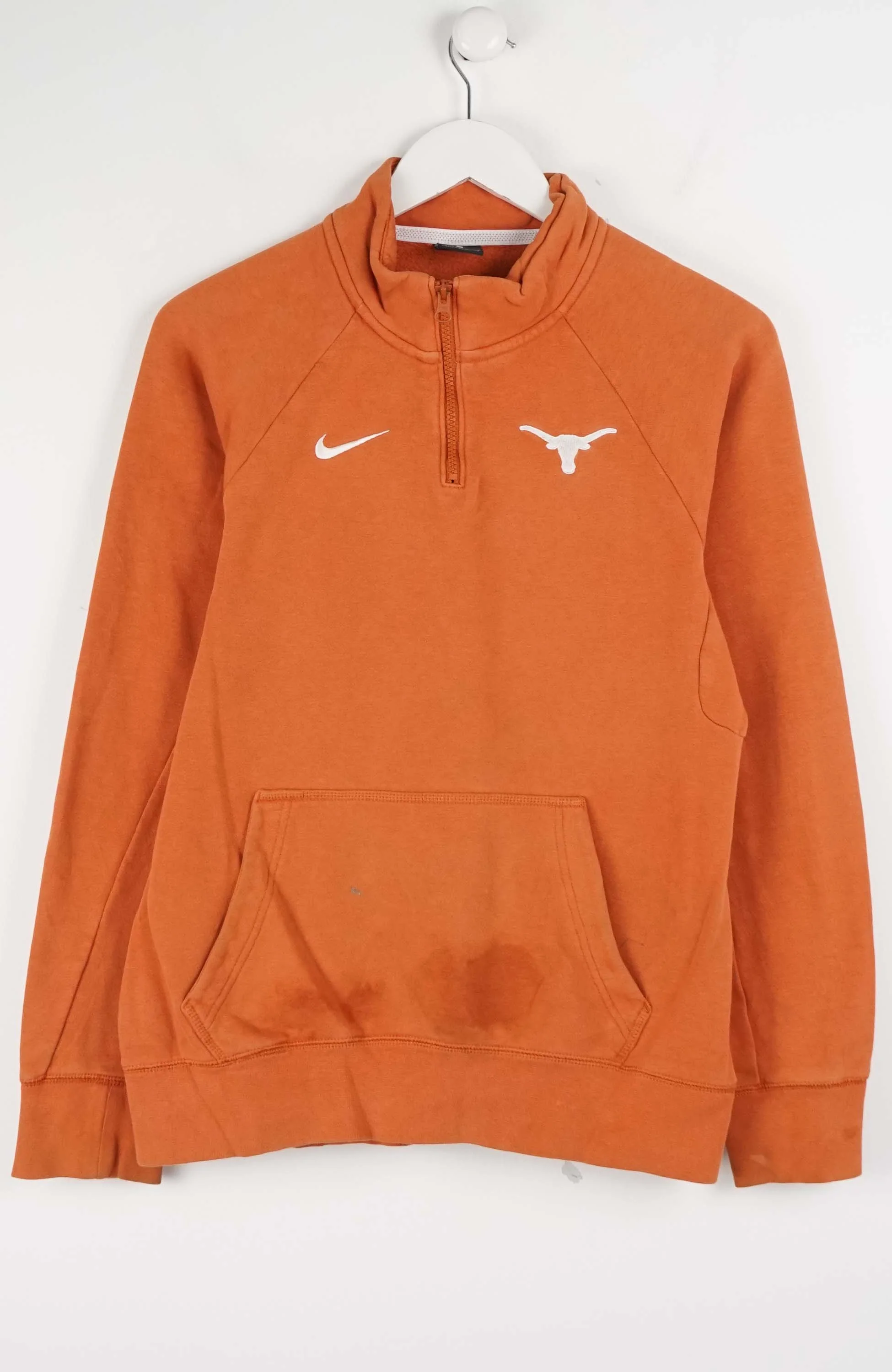 VINTAGE NIKE TEXAS LONGHORNS 1/4 ZIP SWEATER (S)