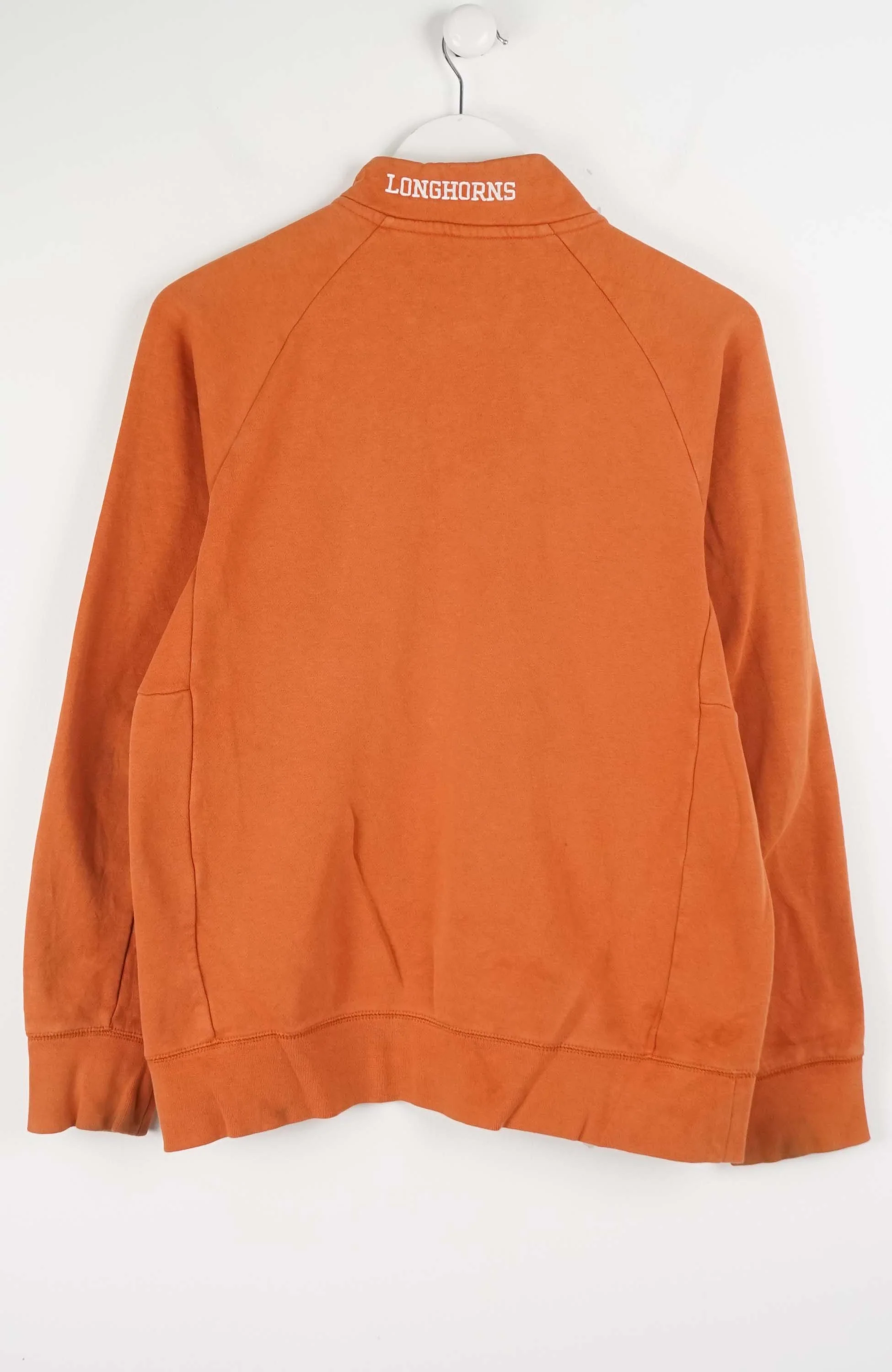 VINTAGE NIKE TEXAS LONGHORNS 1/4 ZIP SWEATER (S) - Image 2