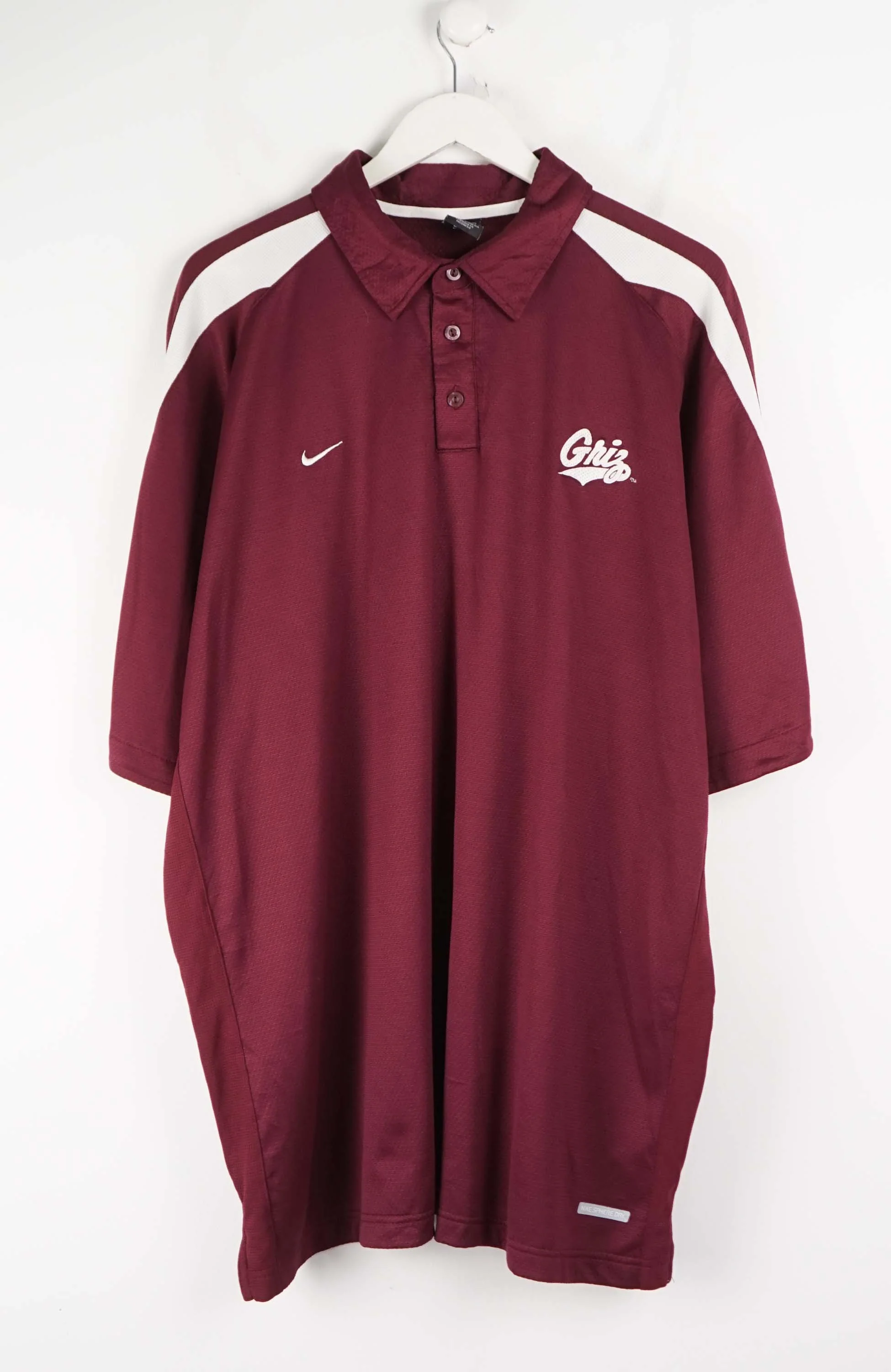 VINTAGE NIKE GRIZ JERSEY POLO SHIRT (XXL)