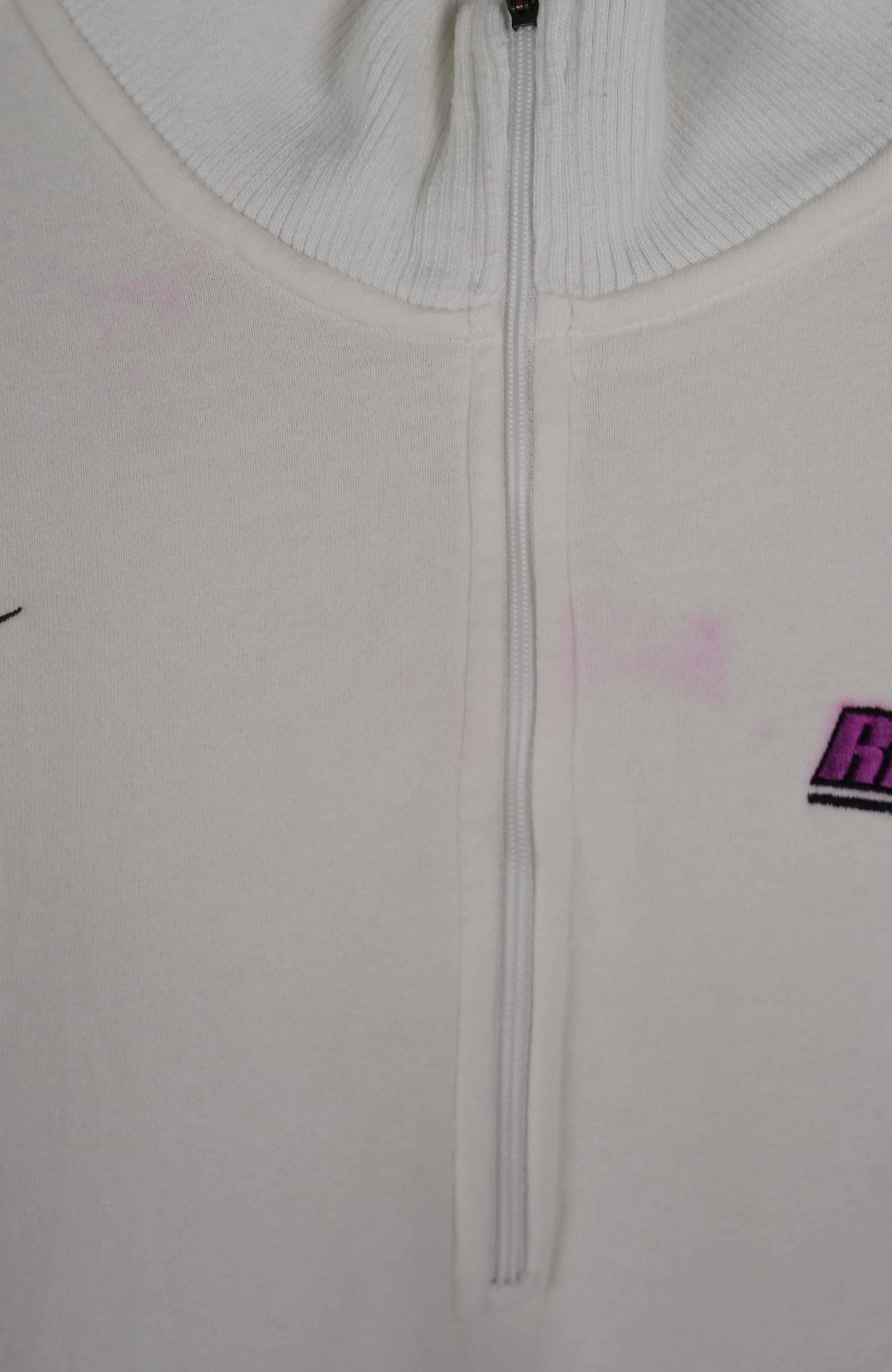 VINTAGE NIKE RAIDERS 1/4 ZIP SWEATER (XXL) - Image 2