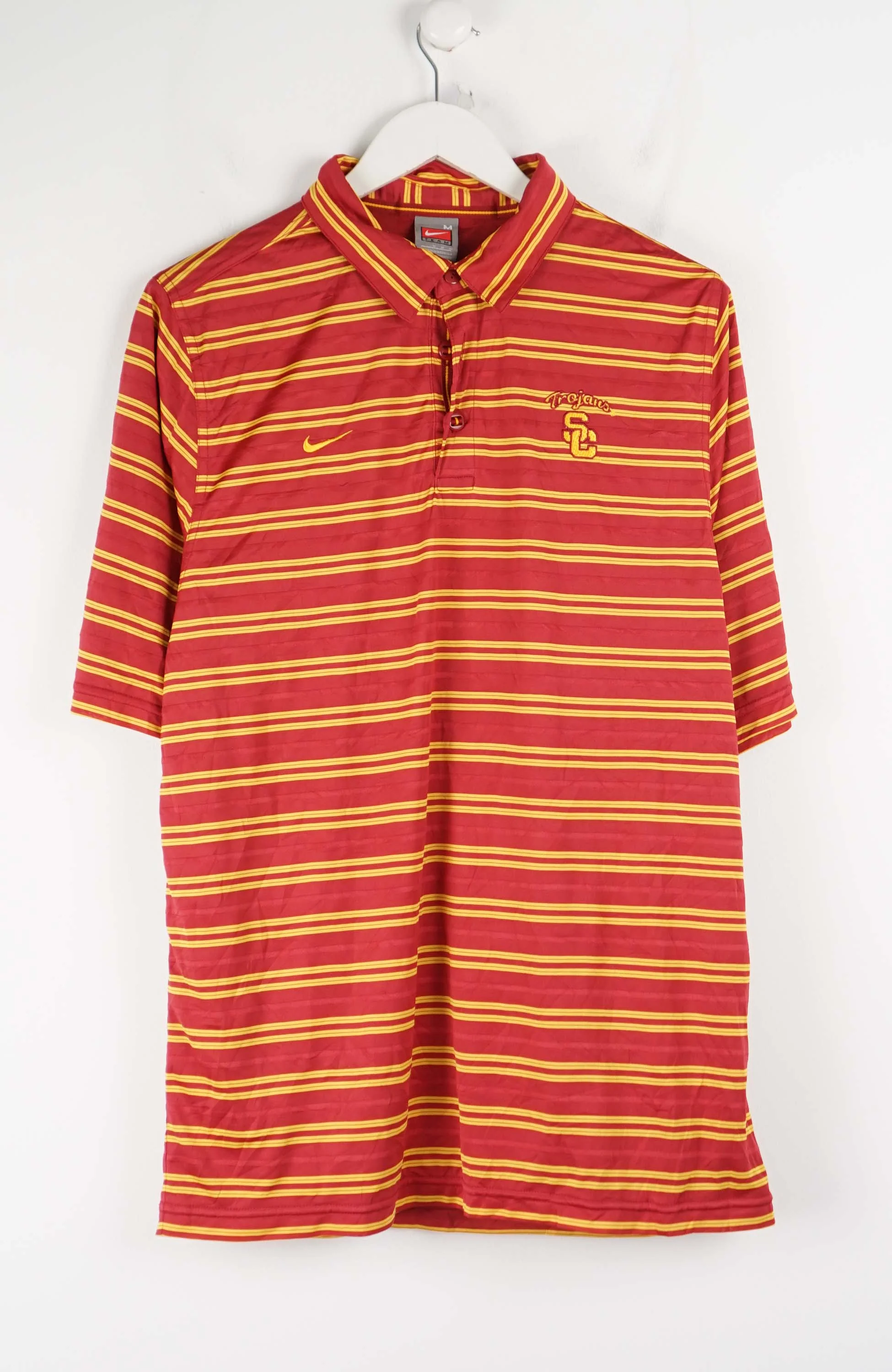 VINTAGE NIKE TROJANS JERSEY POLO SHIRT (M)