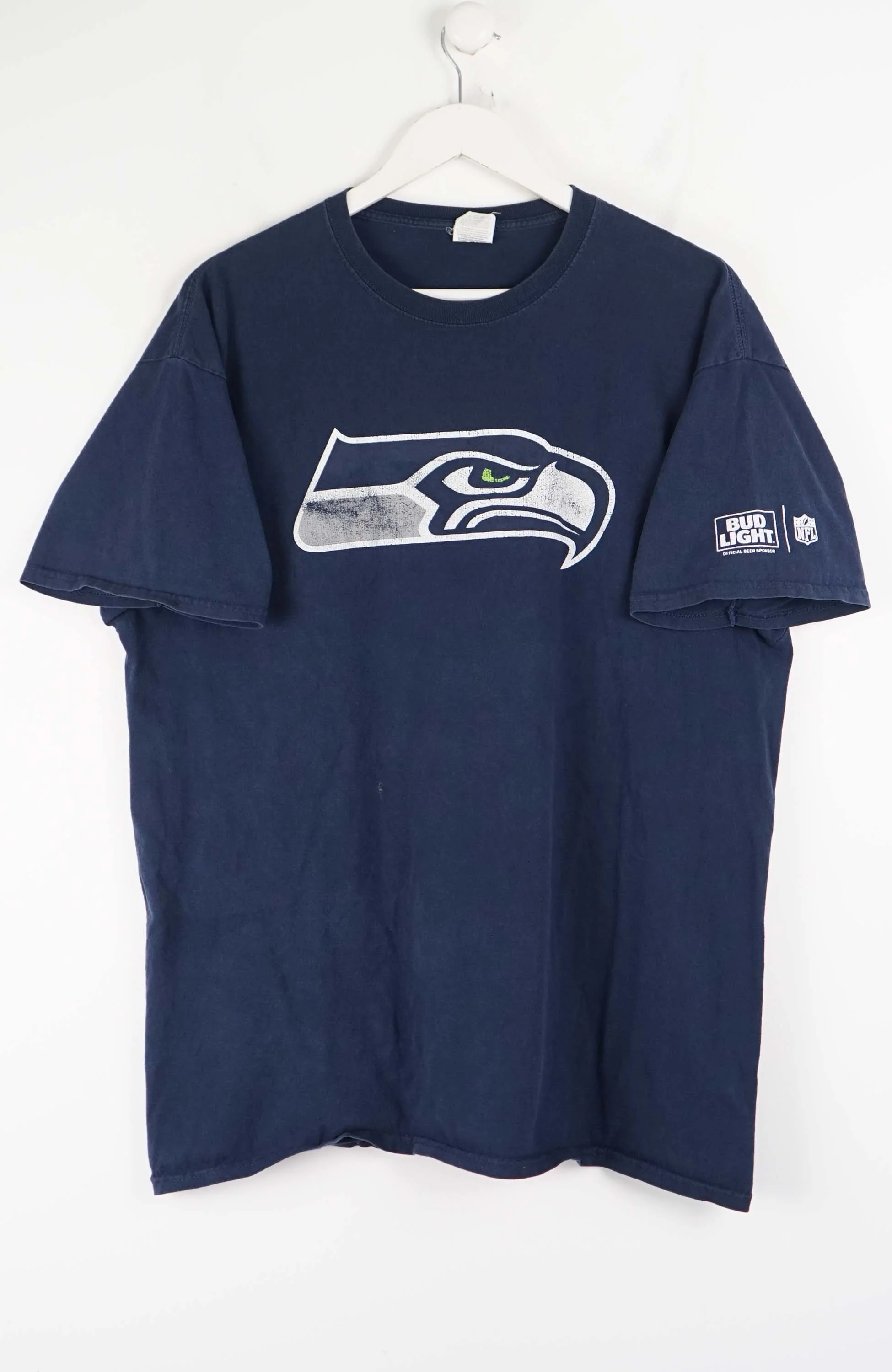VINTAGE SEATTLE SEAHAWKS NFL BUD LIGHT T-SHIRT (L)