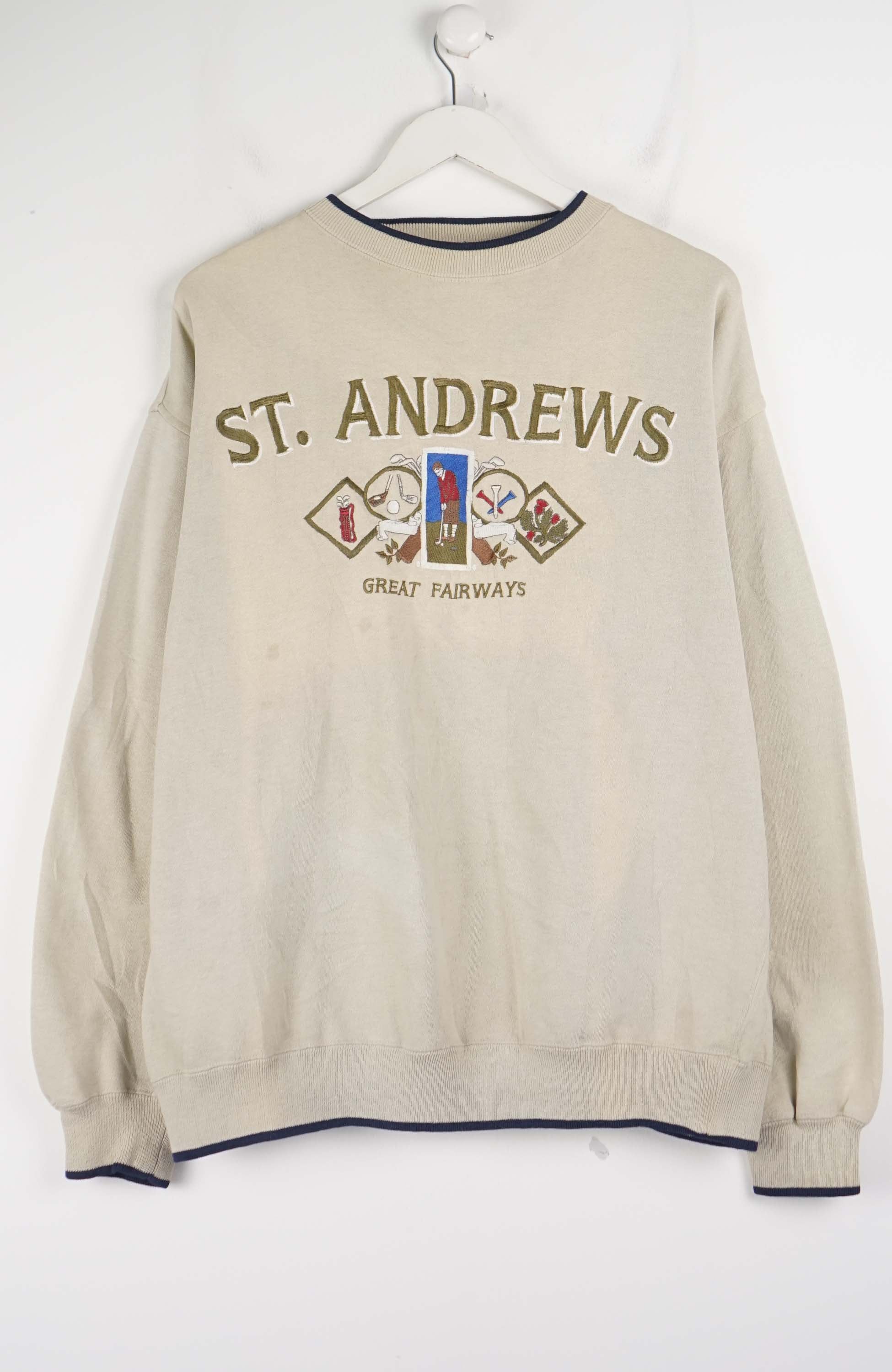 VINTAGE ST ANDREWS GOLF SWEATER (L)