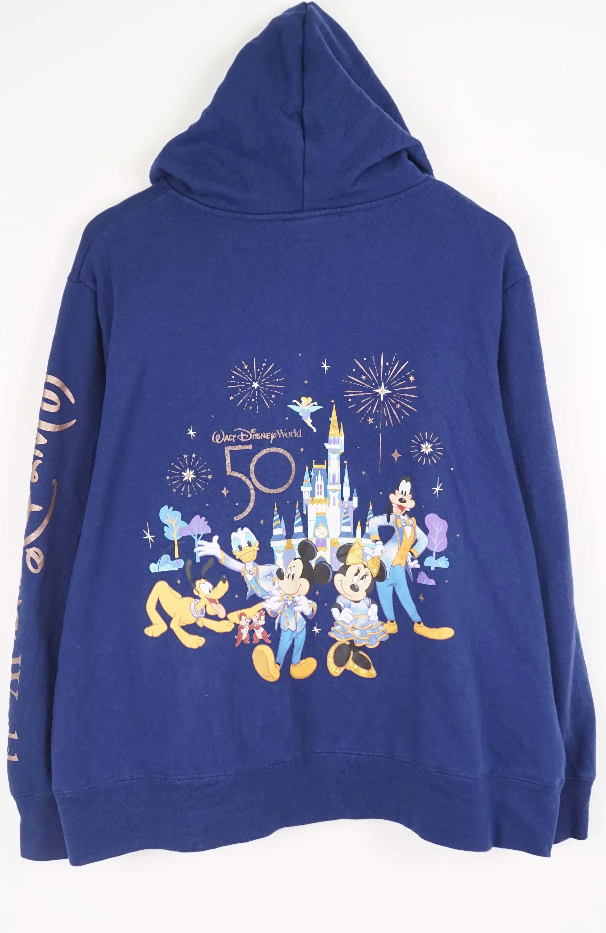 VINTAGE WALT DISNEY WORLD FULL ZIP SWEATER (L) - Image 2
